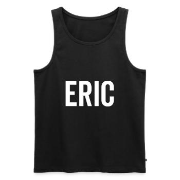 Eric Custom Name Schriftart Text Geburtstag - Männer Premium Bio Tank Top - Schwarz - Vorne - AI Model Male 178 light (178cm)