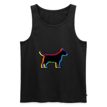 CMYK Bull Terrier - Men's Premium Organic Tank Top - black - Front - AI Model Male 178 light (178cm)