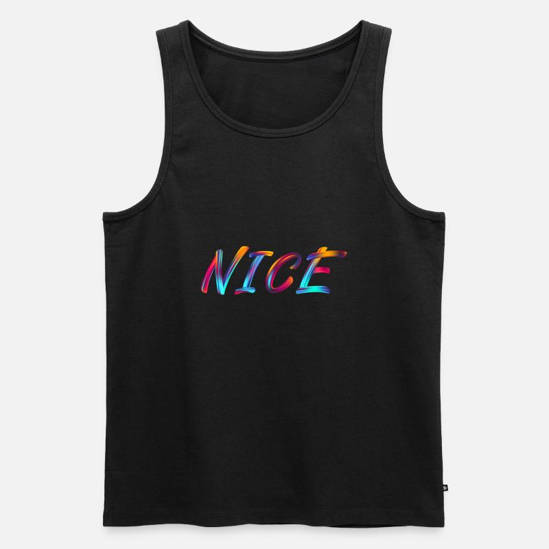 nice - Männer Premium Bio Tank Top - Schwarz