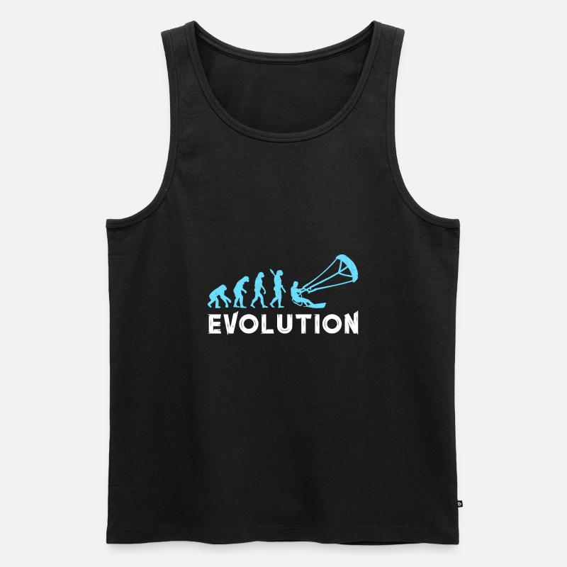 Evolution Kitesurf | Design pour Kitesurfer - Débardeur bio Premium Homme - noir