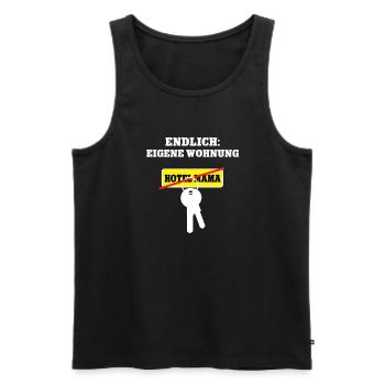 Eigene Wohnung Einzug Umzug Auszug Hotel Mama - Männer Premium Bio Tank Top - Schwarz - Vorne - Michal (187cm)