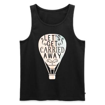Heißluftballon fahren | Ballonfahrt Geschenkideen - Männer Premium Bio Tank Top - Schwarz - Vorne - AI Model Male 178 light (178cm)