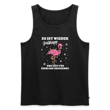 Julklapp Weihnachtsfeier Schrott Wichteln Flamingo - Männer Premium Bio Tank Top - Schwarz - Vorne - AI Model Male 178 light (178cm)