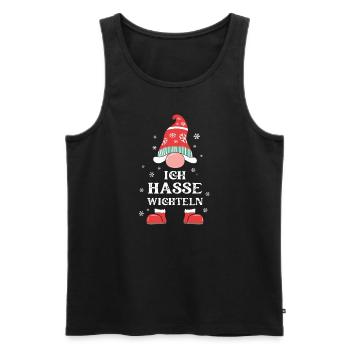 Wichteln Weihnachten Weihnachtsmuffel Gnom Wichtel - Männer Premium Bio Tank Top - Schwarz - Vorne - AI Model Male 178 light (178cm)