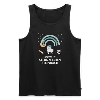 Steinbock Sternzeichen Geburtstag Tierkreiszeichen - Männer Premium Bio Tank Top - Schwarz - Vorne - AI Model Male 178 light (178cm)