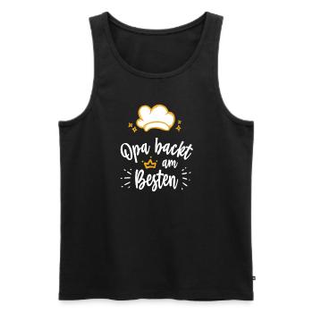 Opa Bäcker obbybäcker Großvater Hobby Backen Opi - Männer Premium Bio Tank Top - Schwarz - Vorne - Michal (187cm)