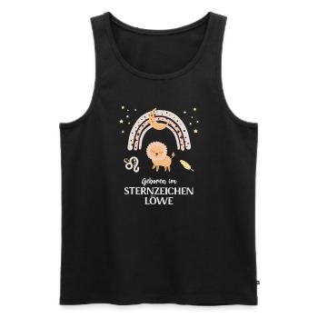 Löwe Sternzeichen Geburtstag Sternenbild Löwen - Männer Premium Bio Tank Top - Schwarz - Vorne - Michal (187cm)