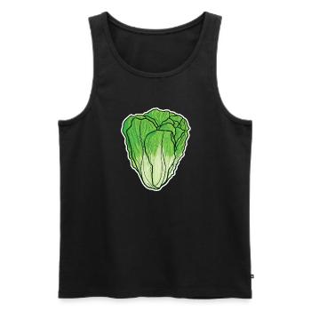Salat Kostüm Karneval Eisbergsalat Gemüse Fasching - Männer Premium Bio Tank Top - Schwarz - Vorne - Michal (187cm)