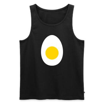 Eier Kostüm Karneval Spiegelei Outfit Gekochtes Ei - Männer Premium Bio Tank Top - Schwarz - Vorne - Michal (187cm)