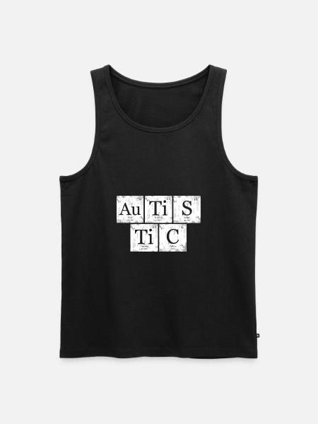 AuTiSTiC Nerd Geek Periodic Table - Men's Premium Organic Tank Top - black