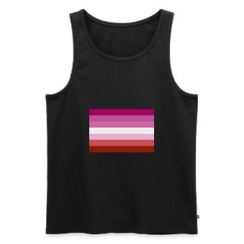 Lesbian Pride Flag - Men's Premium Organic Tank Top - black - Front - Michal (187cm)