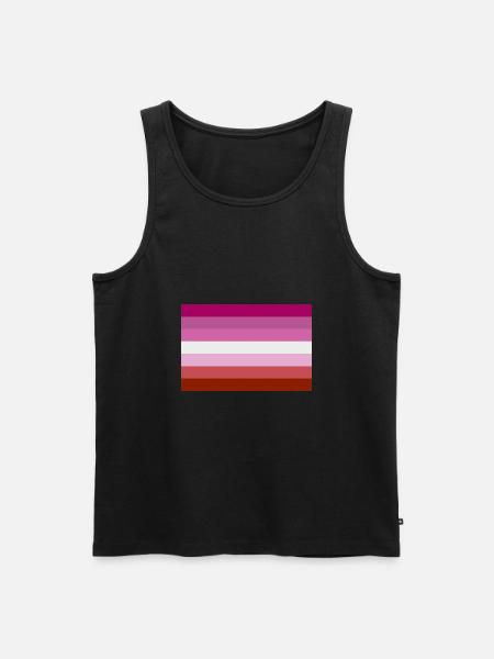 Lesbian Pride Flag - Men's Premium Organic Tank Top - black