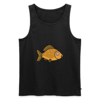 Pêche au poisson carpe - Débardeur bio Premium Homme - noir - Devant - Michal (187cm)