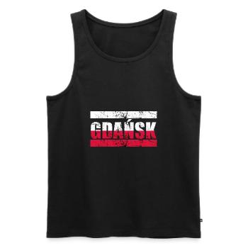 Danzig Gdańsk Polska Polen Geschenk - Männer Premium Bio Tank Top - Schwarz - Vorne - AI Model Male 178 light (178cm)