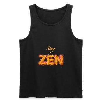 ZEN - Débardeur bio Premium Homme - noir - Devant - AI Model Male 178 light (178cm)