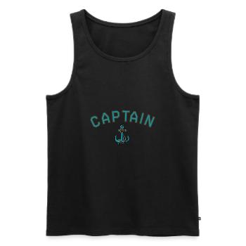 Capitaine ancre - Débardeur bio Premium Homme - noir - Devant - Michal (187cm)