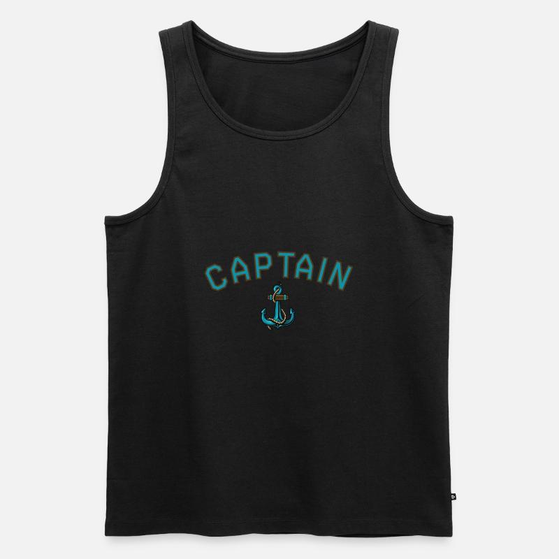 Captainanker - Männer Premium Bio Tank Top - Schwarz
