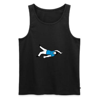 Ohnmächtiger Mann Design - Männer Premium Bio Tank Top - Schwarz - Vorne - AI Model Male 178 light (178cm)