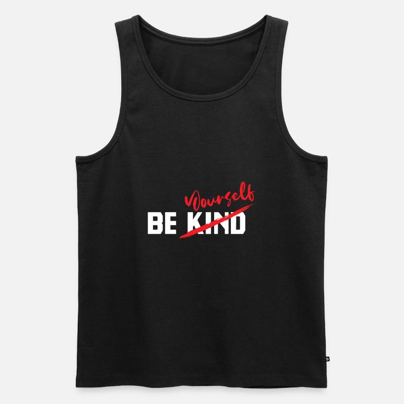 Be yourself - Männer Premium Bio Tank Top - Schwarz