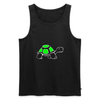 Schildkröte - Männer Premium Bio Tank Top - Schwarz - Vorne - Michal (187cm)
