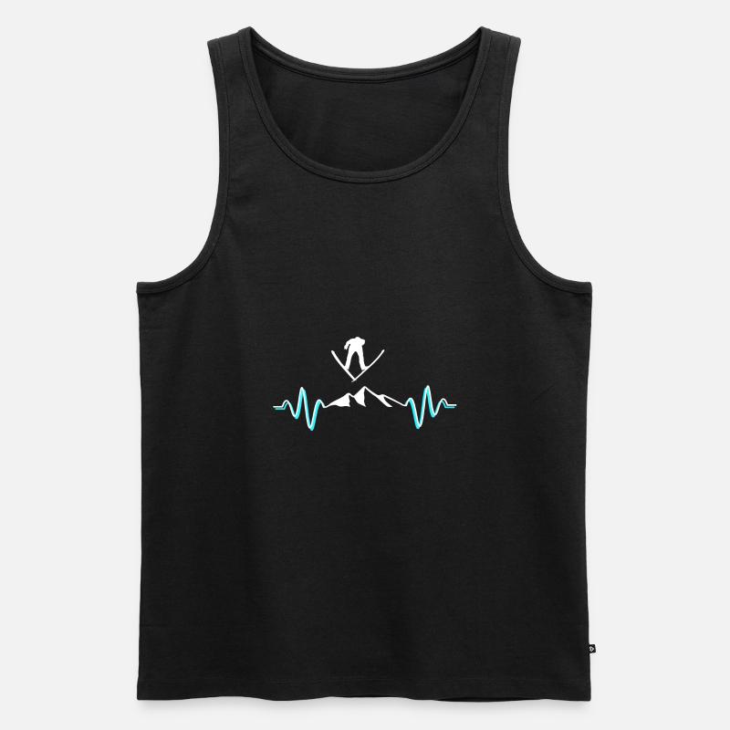 skispringen - Männer Premium Bio Tank Top - Schwarz