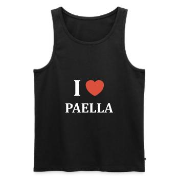 i love Paella - Débardeur bio Premium Homme - noir - Devant - Michal (187cm)