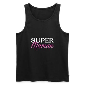 Super maman - Débardeur bio Premium Homme - noir - Devant - Michal (187cm)