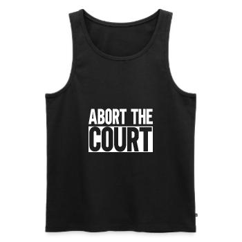 Abort the Court - Men's Premium Organic Tank Top - black - Front - Michal (187cm)