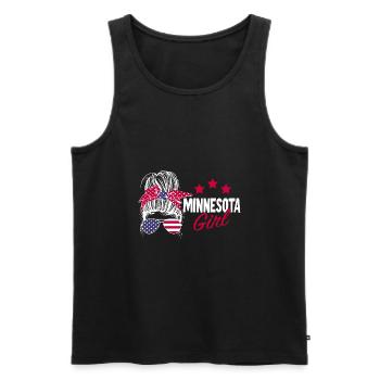 Minnesota - Men's Premium Organic Tank Top - black - Front - AI Model Male 178 light (178cm)