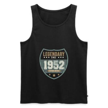 anniversary 1952 legendary 70 years - Men's Premium Organic Tank Top - black - Front - Michal (187cm)