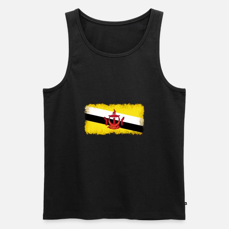 Brunei - Männer Premium Bio Tank Top - Schwarz