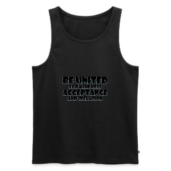 Against bullying in the workplace Be nicely conciliatory - Men's Premium Organic Tank Top - black - Front - AI Model Male 178 light (178cm)