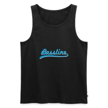 Bassline / Dubstep / Techno / Bass - Männer Premium Bio Tank Top - Schwarz - Vorne - AI Model Male 178 light (178cm)