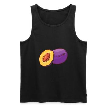 Plum plums - Men's Premium Organic Tank Top - black - Front - Michal (187cm)