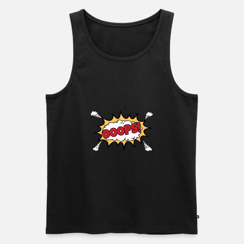 OOOPS Comic Graffiti - Men's Premium Organic Tank Top - black