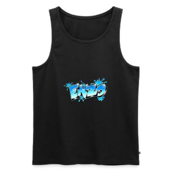 Graffiti Enzo Style - Débardeur bio Premium Homme - noir - Devant - AI Model Male 178 light (178cm)