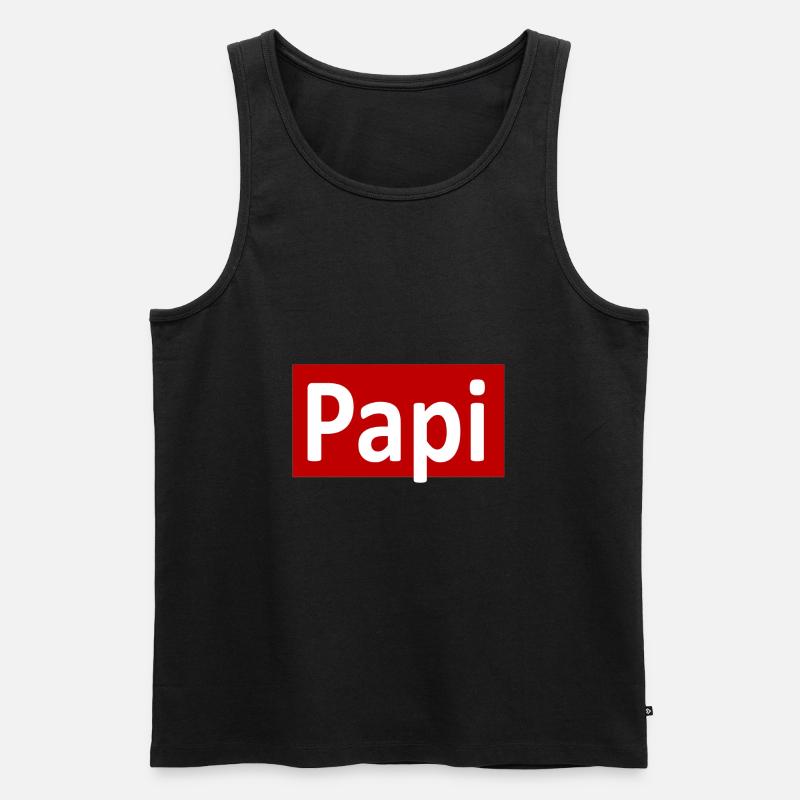 Papi gift idea - Men's Premium Organic Tank Top - black