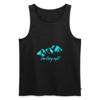 Der Berg ruft - Männer Premium Bio Tank Top - Schwarz - Vorne - Michal (187cm)