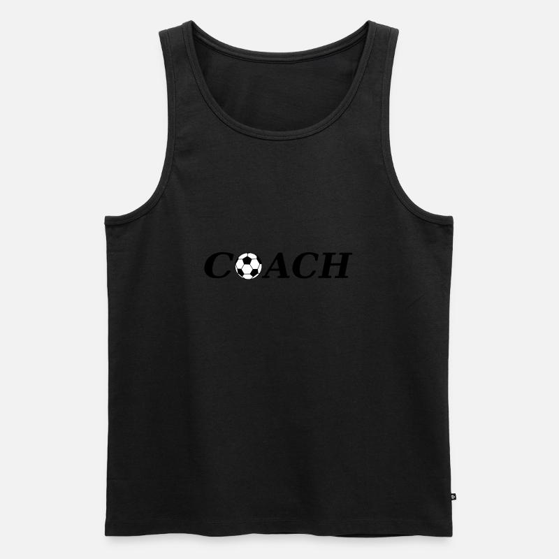 Coach - Männer Premium Bio Tank Top - Schwarz