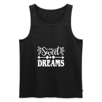Sweet dreams - Débardeur bio Premium Homme - noir - Devant - AI Model Male 178 light (178cm)