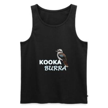 Kookaburra Vogel Zeichnung Ornithologe Vogelfreund - Männer Premium Bio Tank Top - Schwarz - Vorne - Michal (187cm)