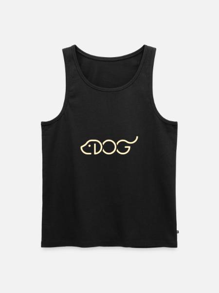 Hund Wortkunst - Männer Premium Bio Tank Top - Schwarz