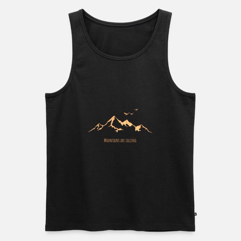 Mountains are calling design - Débardeur bio Premium Homme - noir