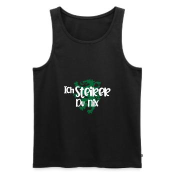Ich steirer du nix Wappen Geschenk Steiermark - Männer Premium Bio Tank Top - Schwarz - Vorne - Michal (187cm)