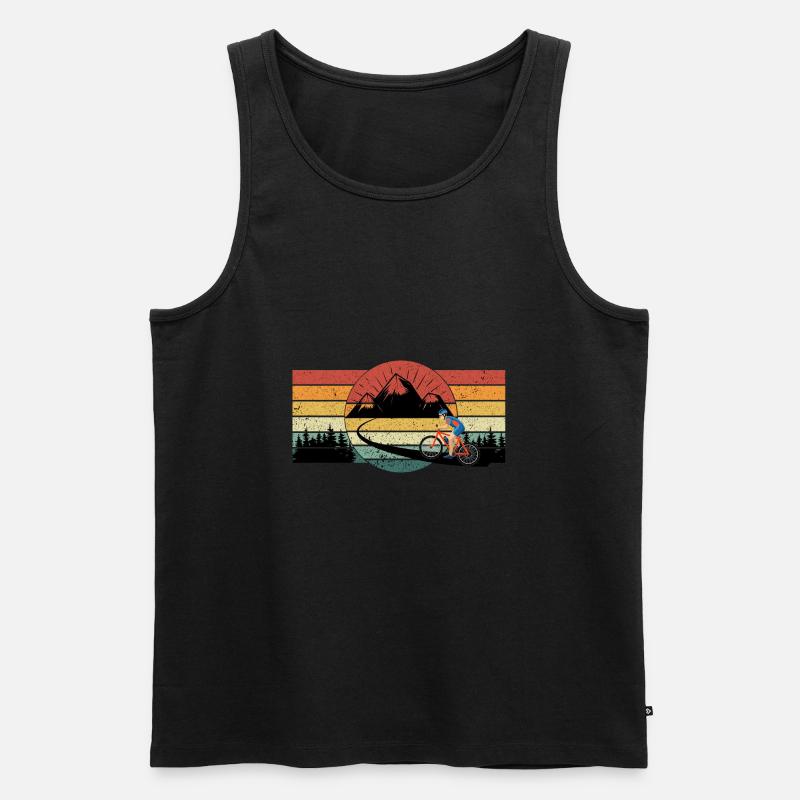 MTB - MTB - Der Bergpfad - Männer Premium Bio Tank Top - Schwarz