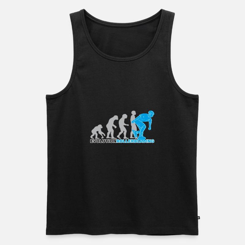 evolution rollerblading, inline skates, skating - Men's Premium Organic Tank Top - black