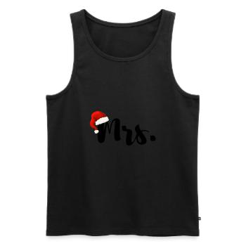 Weihnachten - Mr. and Mrs. - Männer Premium Bio Tank Top - Schwarz - Vorne - AI Model Male 178 light (178cm)