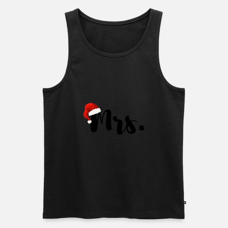Weihnachten - Mr. and Mrs. - Männer Premium Bio Tank Top - Schwarz
