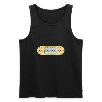 Design Punkte Pflaster - Männer Premium Bio Tank Top - Schwarz - Vorne - AI Model Male 178 light (178cm)