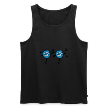 2 dancing monsters - Men's Premium Organic Tank Top - black - Front - AI Model Male 178 light (178cm)